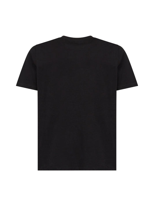 Black 30/1 jersey printed T-shirt