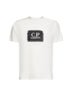 White 30/1 jersey Logo Label printed T-shirt
