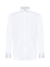 White cotton wing collar shirt