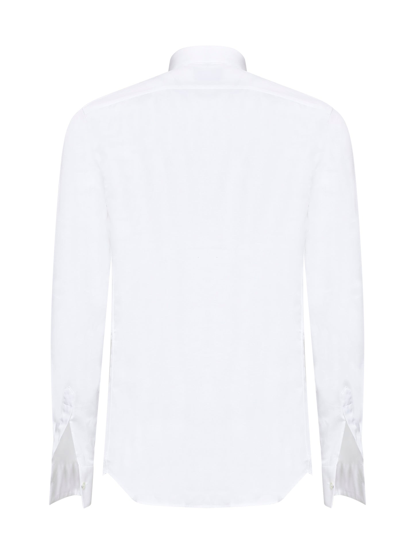 White cotton wing collar shirt