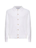 Cardigan in maglia di cotone e cashmere bianco
