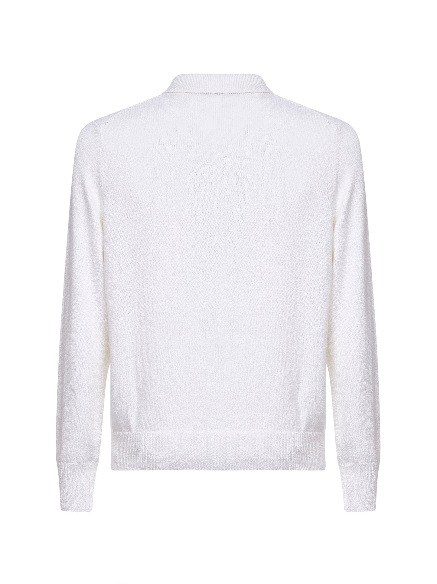 Cardigan in maglia di cotone e cashmere bianco