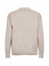 Cardigan in maglia di cotone beige