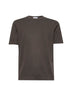 T-shirt in maglia di cotone marrone