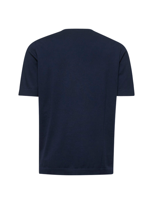 Blue cotton knit T-shirt