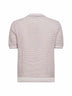 Polo a maniche corte in maglia di cotone beige