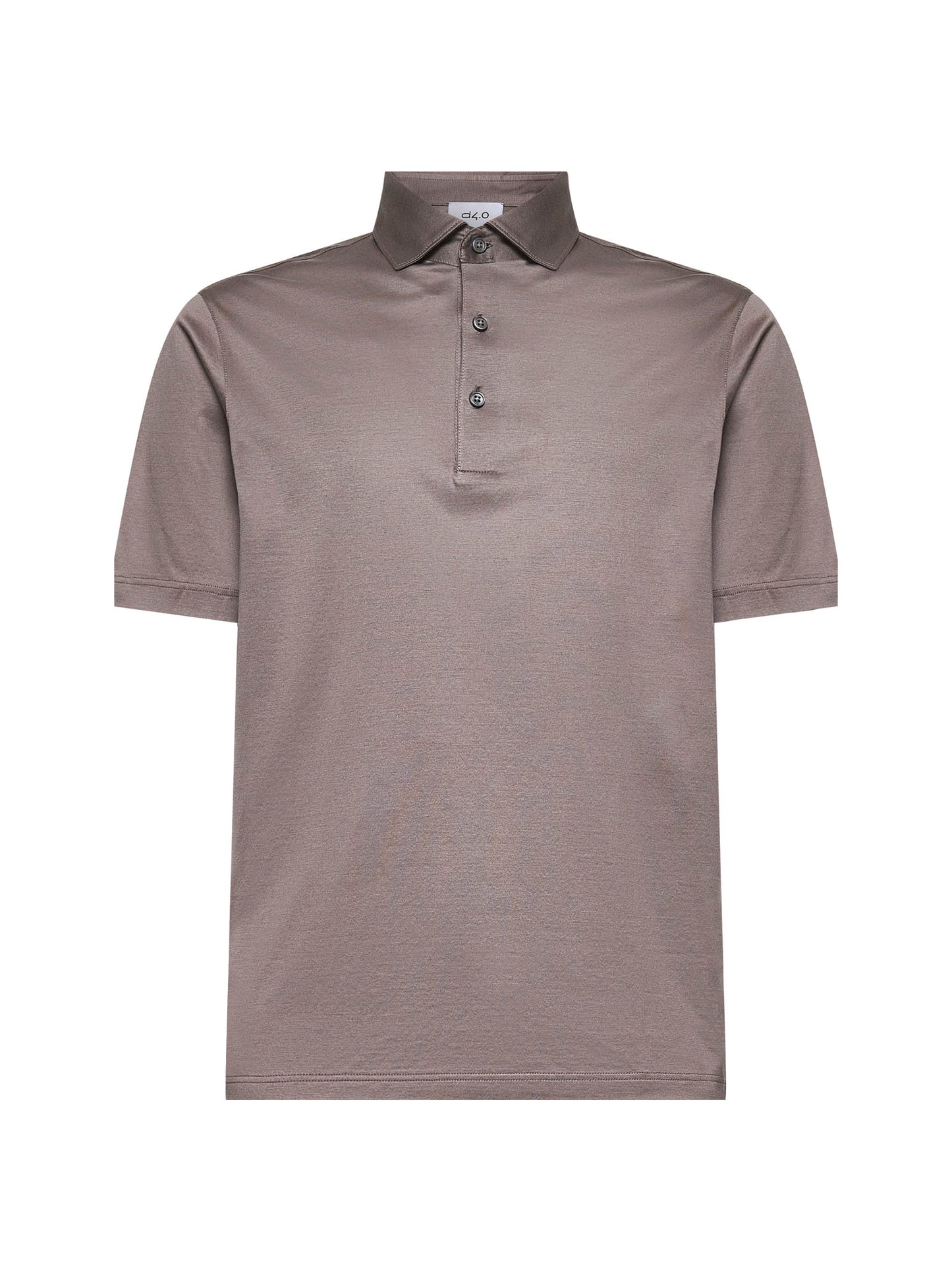 Brown lisle jersey polo shirt