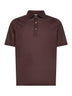 Brown lisle jersey polo shirt<BR/>
