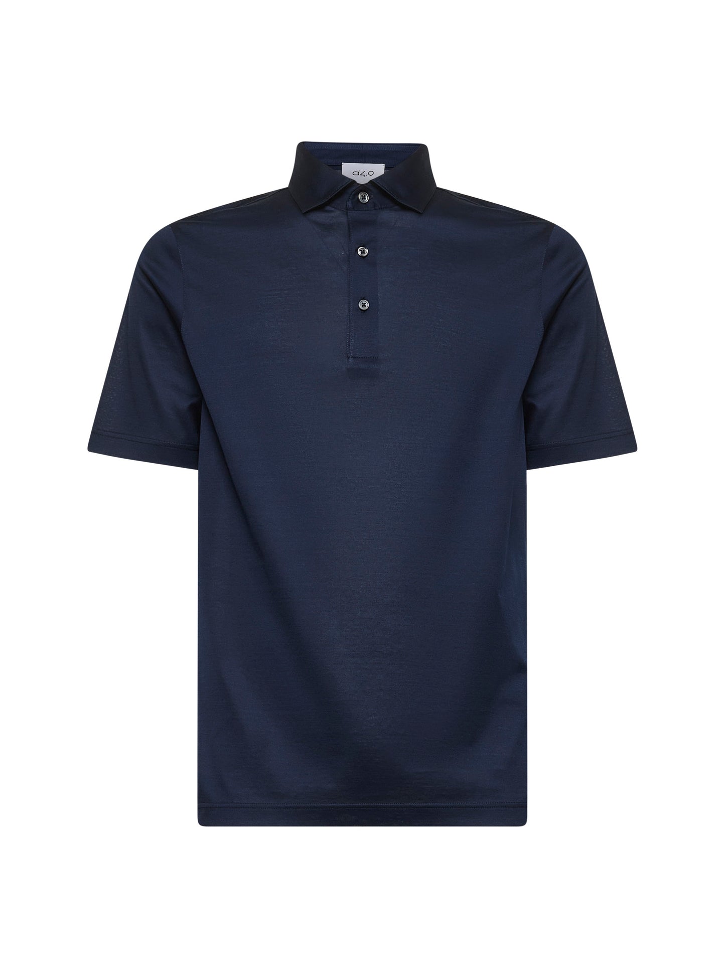 Blue lisle jersey polo shirt