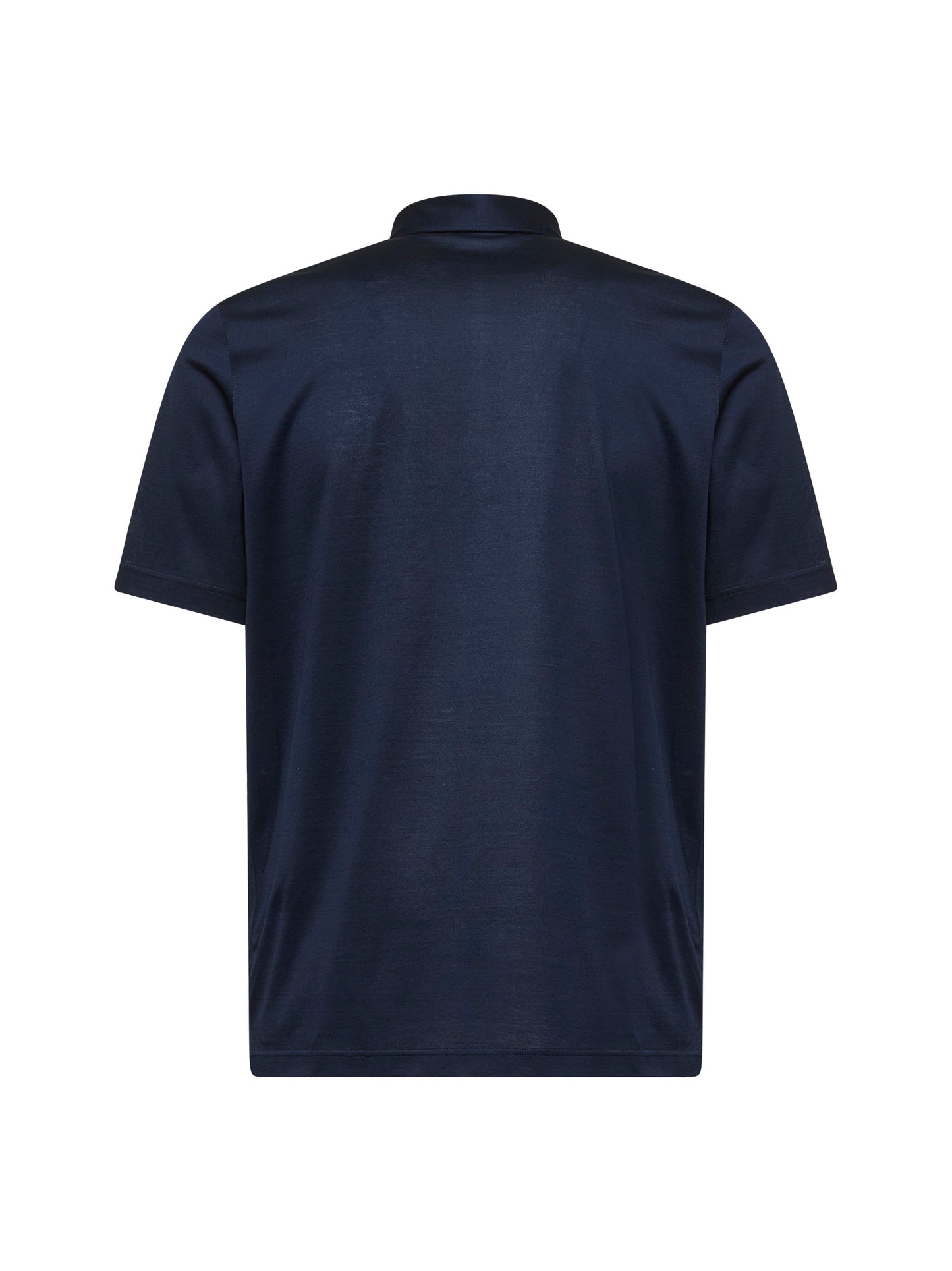 Blue lisle jersey polo shirt