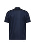 Blue lisle jersey polo shirt
