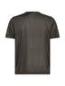 Brown silk jersey crewneck T-shirt