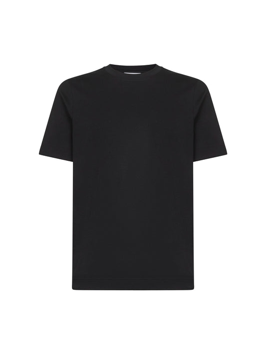 Black cotton jersey T-shirt