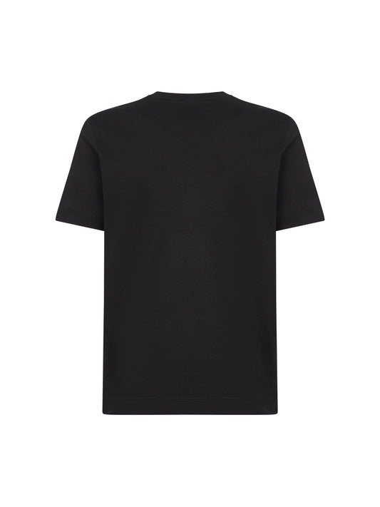 Black cotton jersey T-shirt