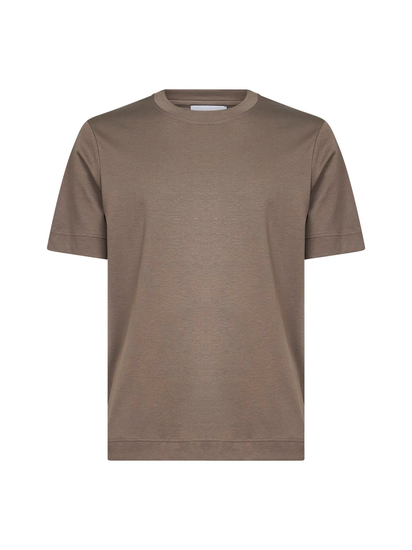T-shirt in jersey di cotone beige