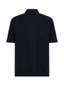 Polo senza bottoni in jersey di cotone blu