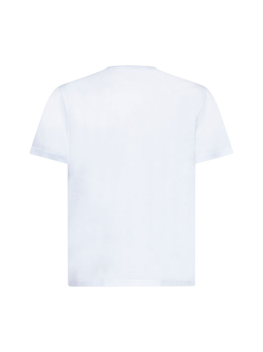 T-shirt in filo di scozia bianco
