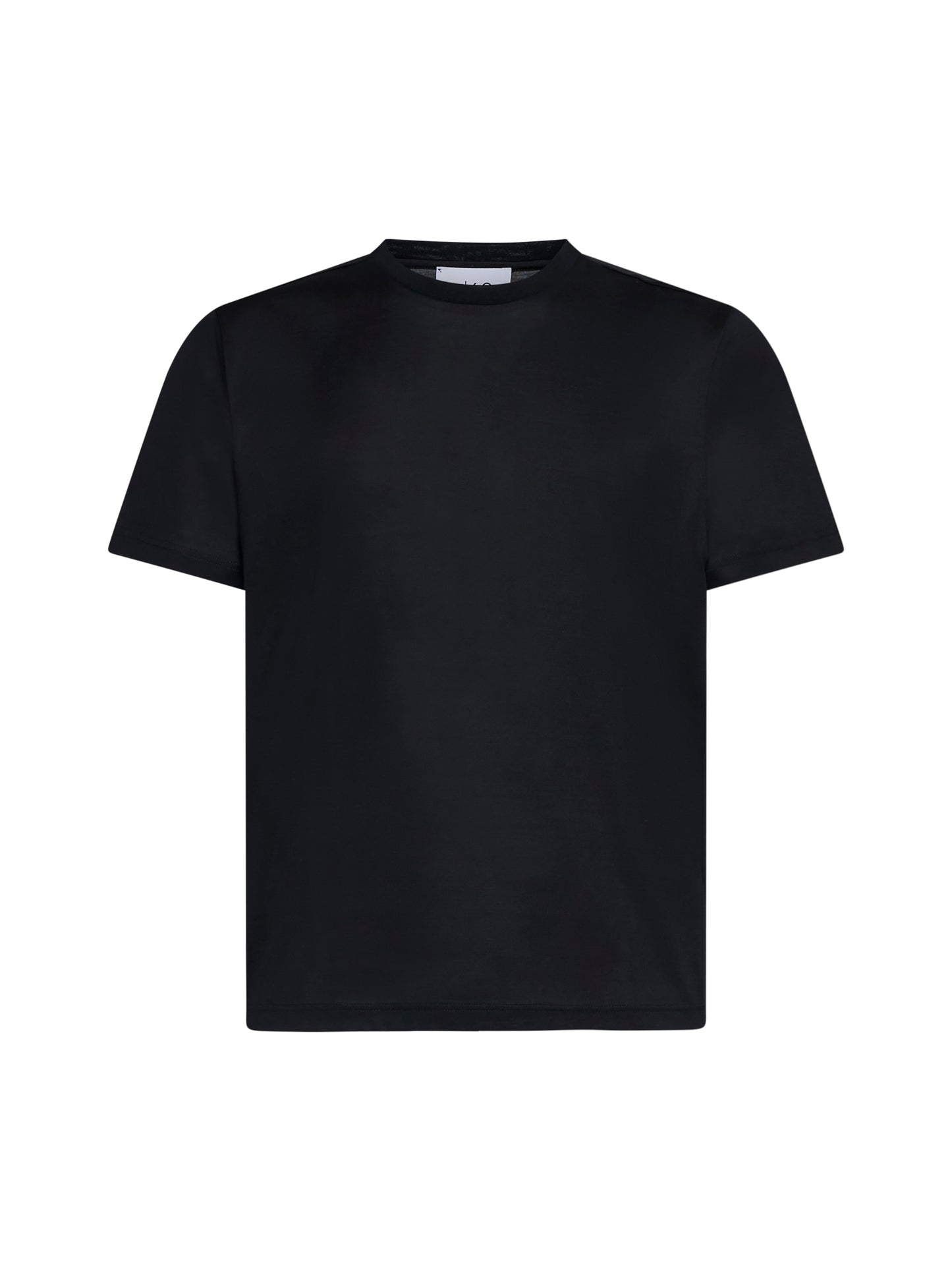T-shirt in filo di scozia nero