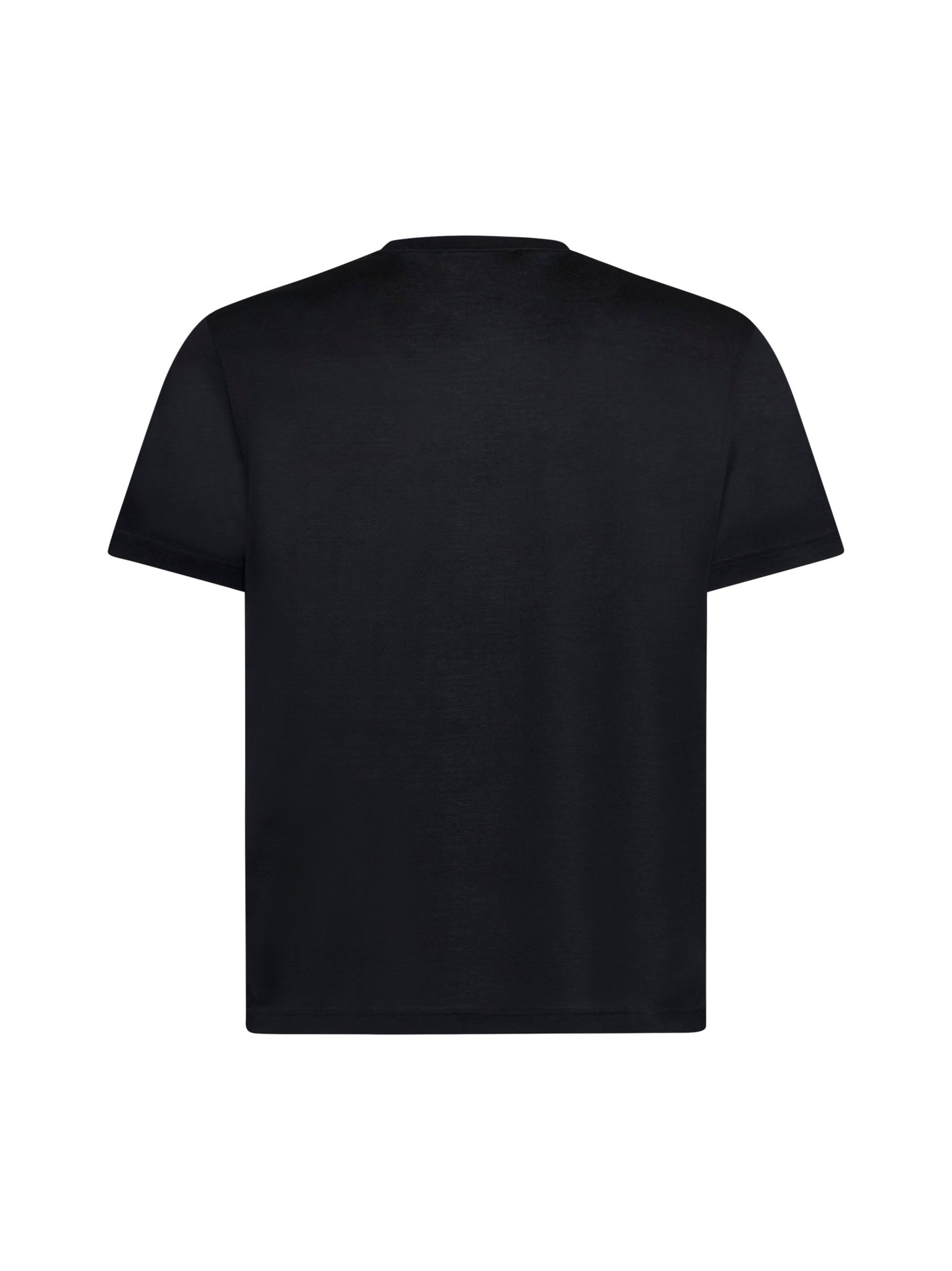 T-shirt in filo di scozia nero