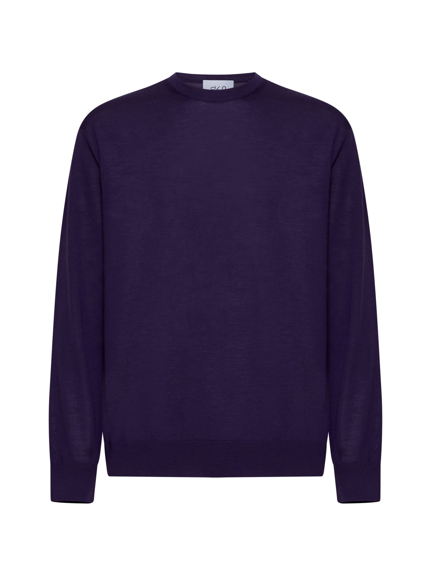 Maglia girocollo in lana vergine viola