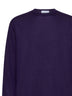 Maglia girocollo in lana vergine viola