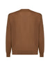 Hazelnut brown virgin wool crewneck sweater