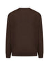 Maglia girocollo in lana vergine marrone