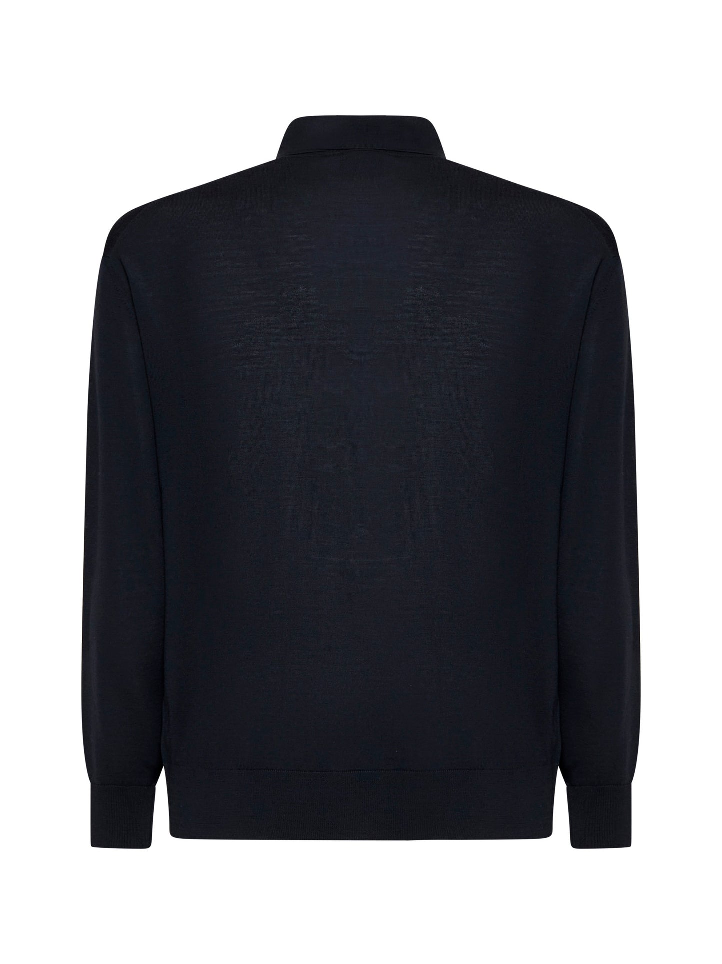 Camicia in maglia di lana vergine blu