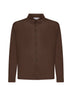 Camicia in maglia di lana vergine marrone