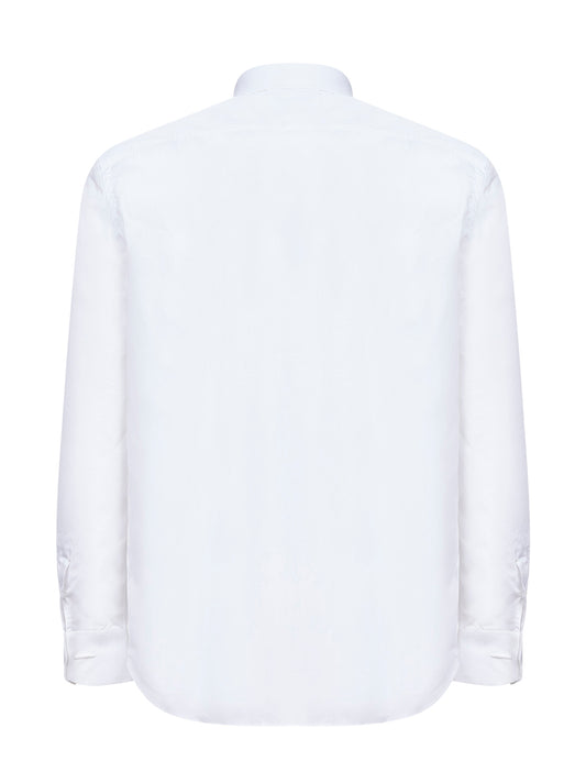 Camicia in popeline di cotone bianco