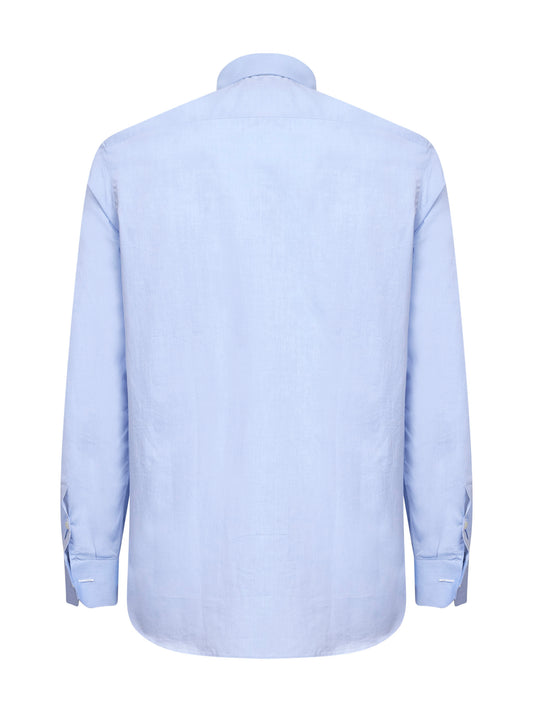 Light blue cotton poplin shirt