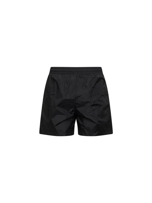 Shorts da mare in nylon nero