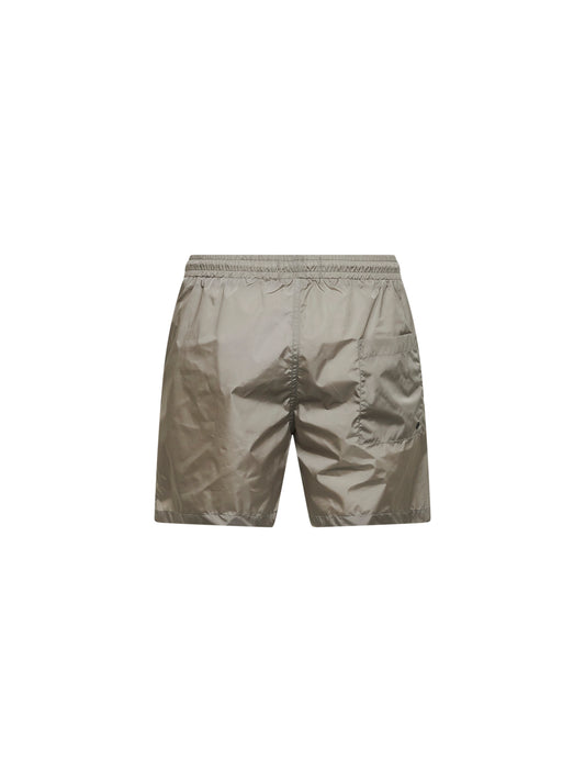 Shorts da mare in nylon grigio fumo