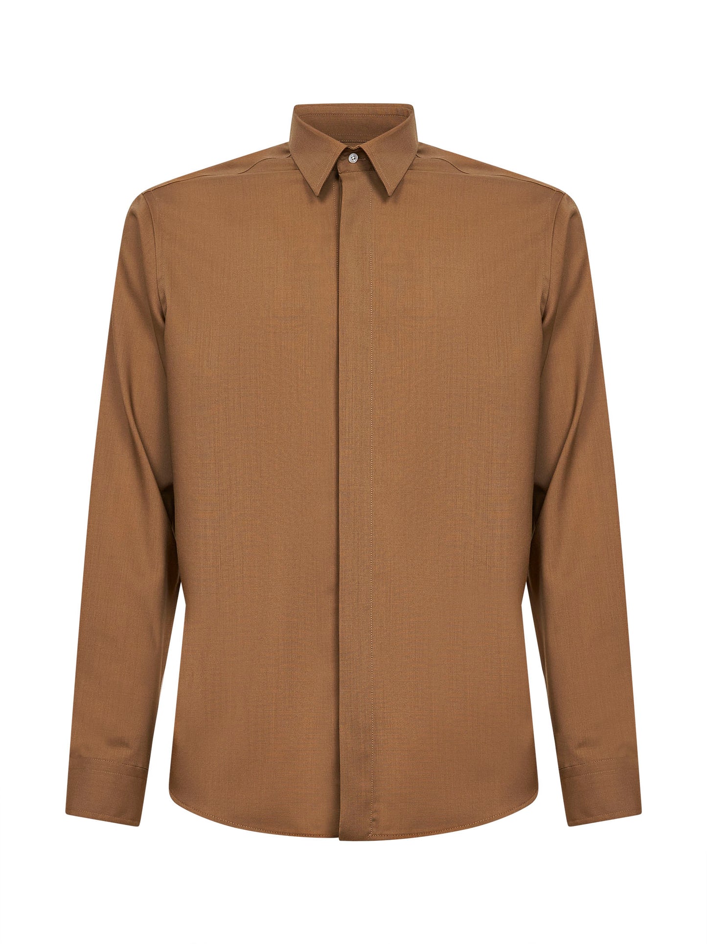 Camicia in misto lana stretch safari