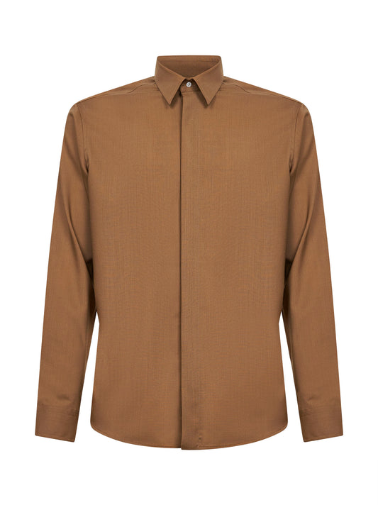 Safari stretch wool blend shirt