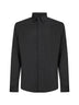 Charcoal stretch wool blend shirt