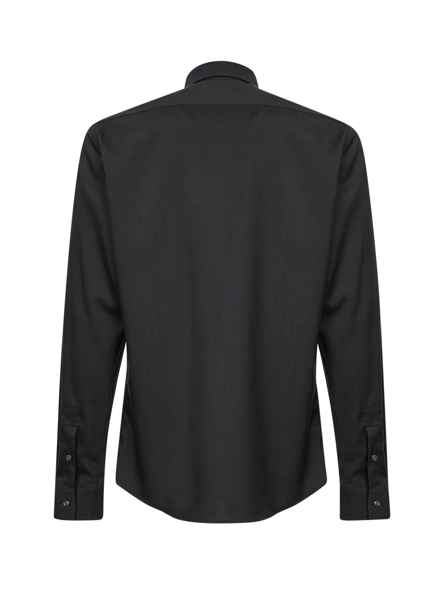 Charcoal stretch wool blend shirt