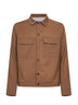 Giacca camicia in misto lana vergine stretch safari<BR/>