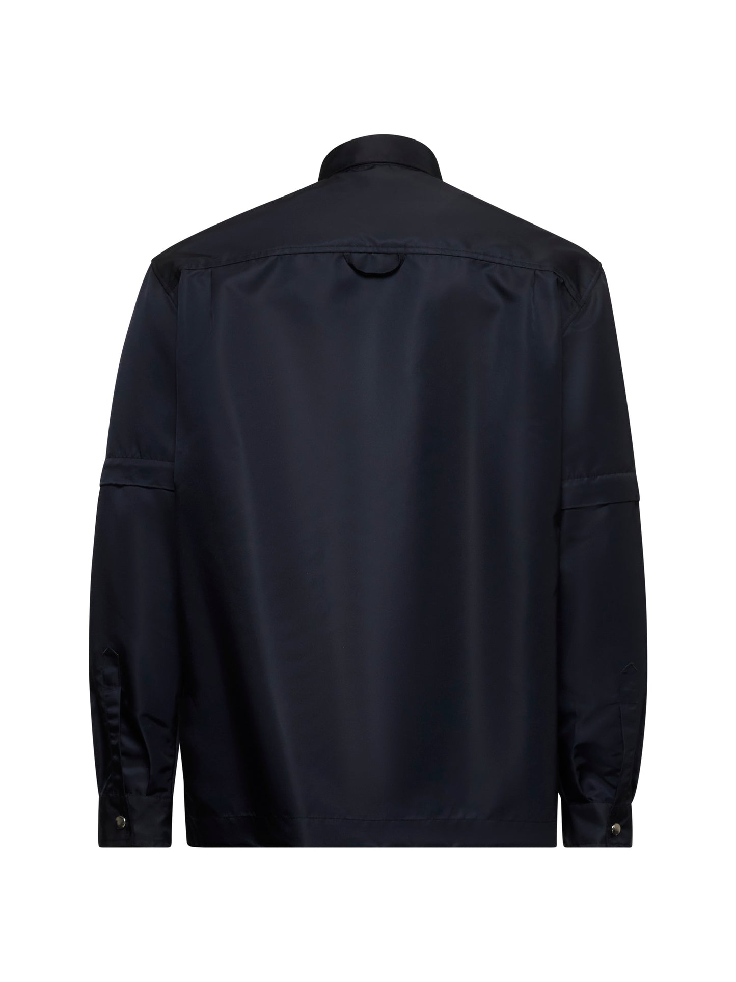 Blue nylon shirt jacket