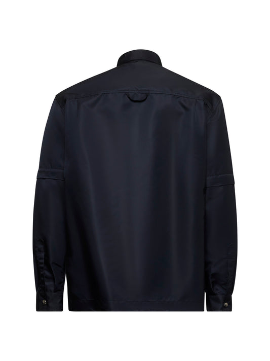 Giacca camicia in nylon blu
