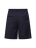 Dark navy stretch virgin wool blend shorts