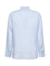 Light blue and white striped linen shirt