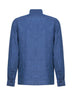 Polo stile camicia in lino denim