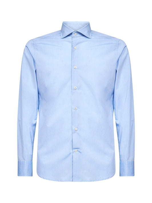 Light blue cotton poplin shirt