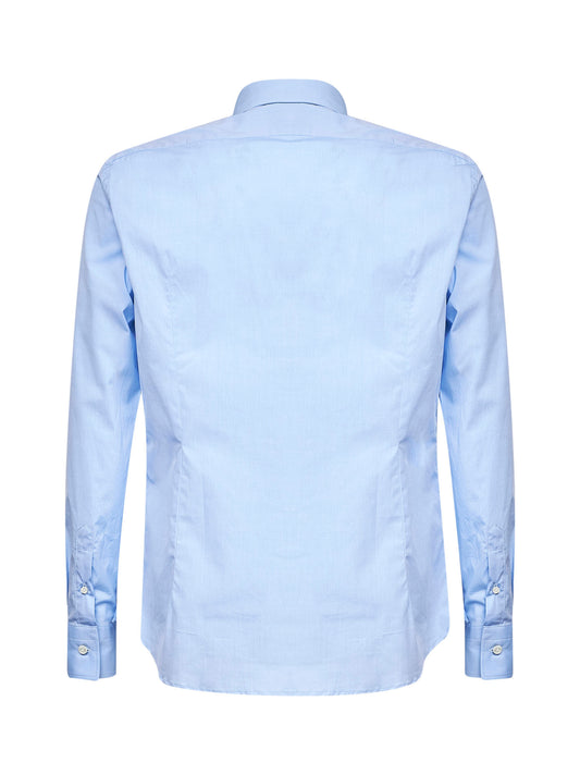 Light blue cotton poplin shirt