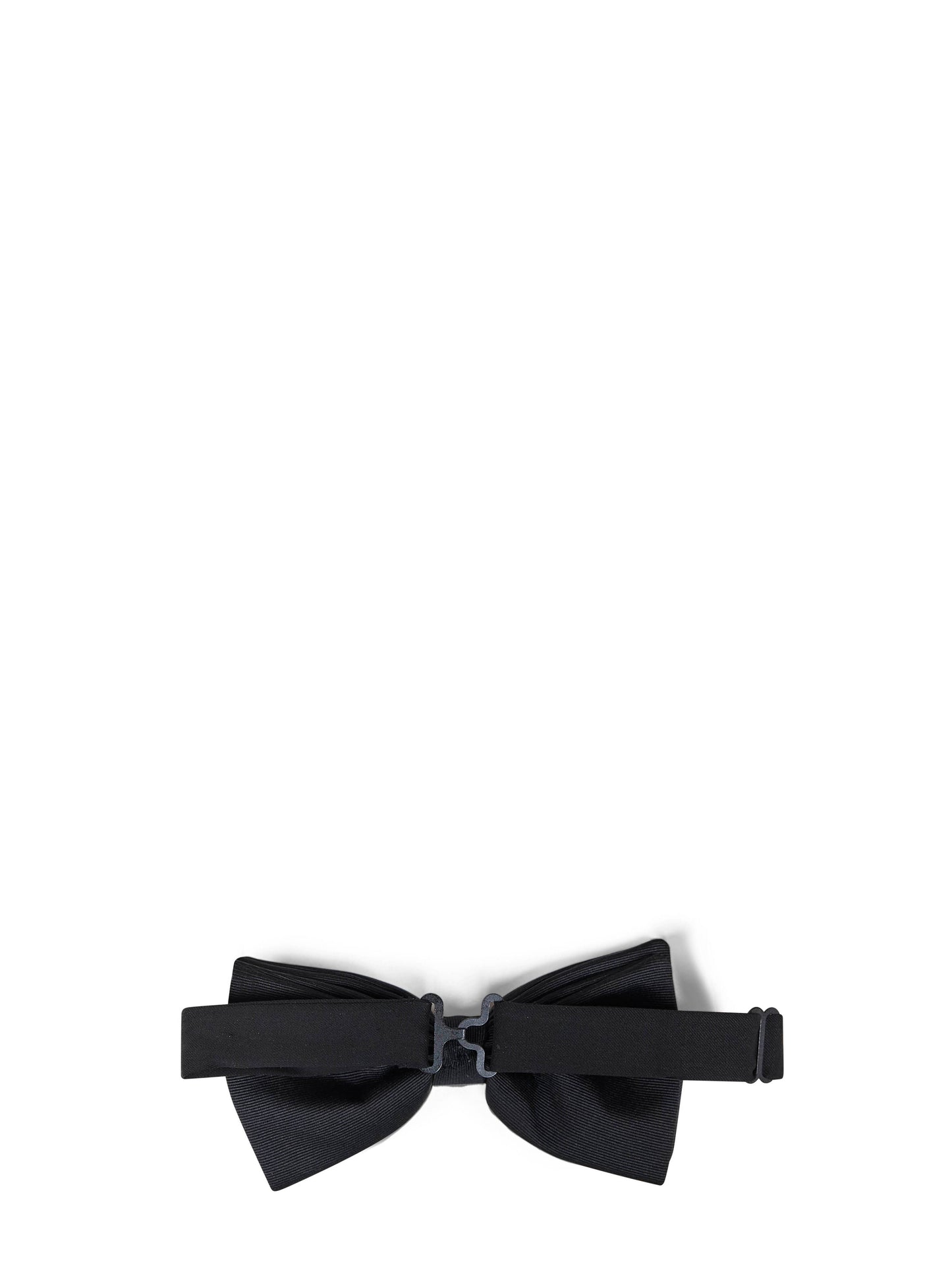 Papillon preannodato in gros grain nero