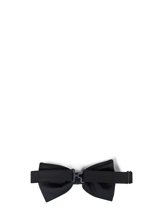 Black grosgrain pre-tied bow tie