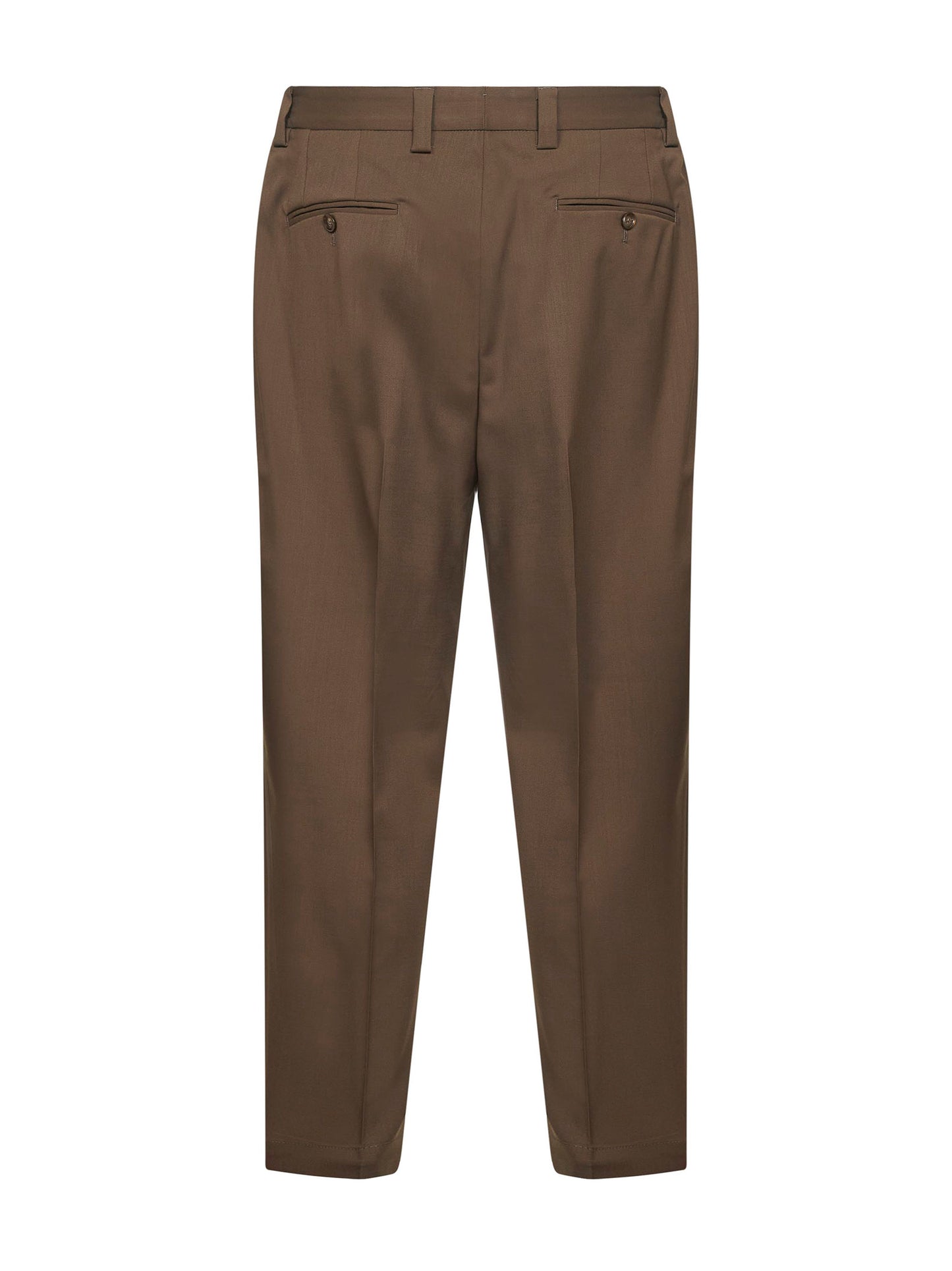 Biscuit wool blend twill Portofino trousers