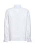 Polo stile camicia in lino bianco