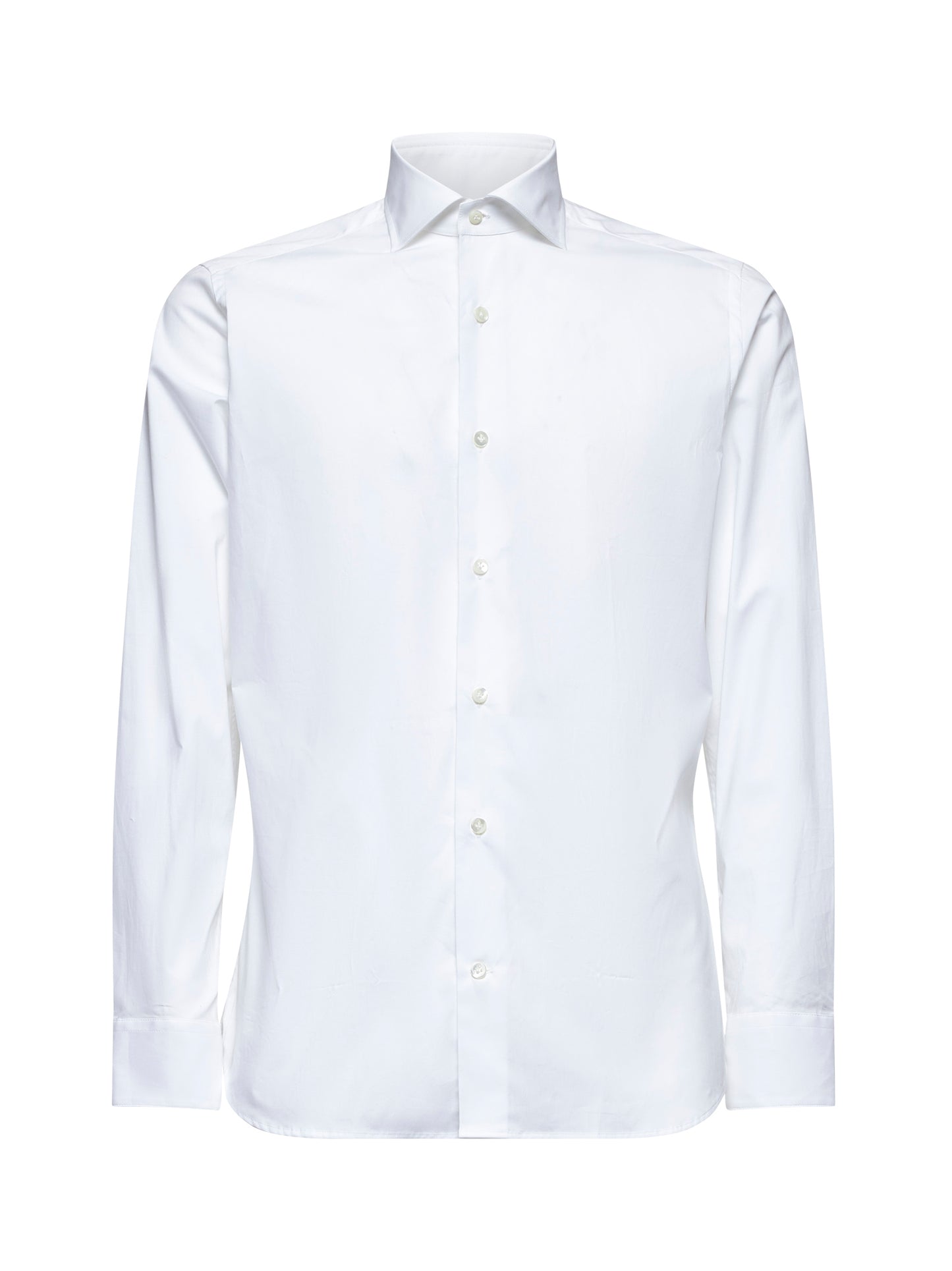 White stretch cotton classic shirt
